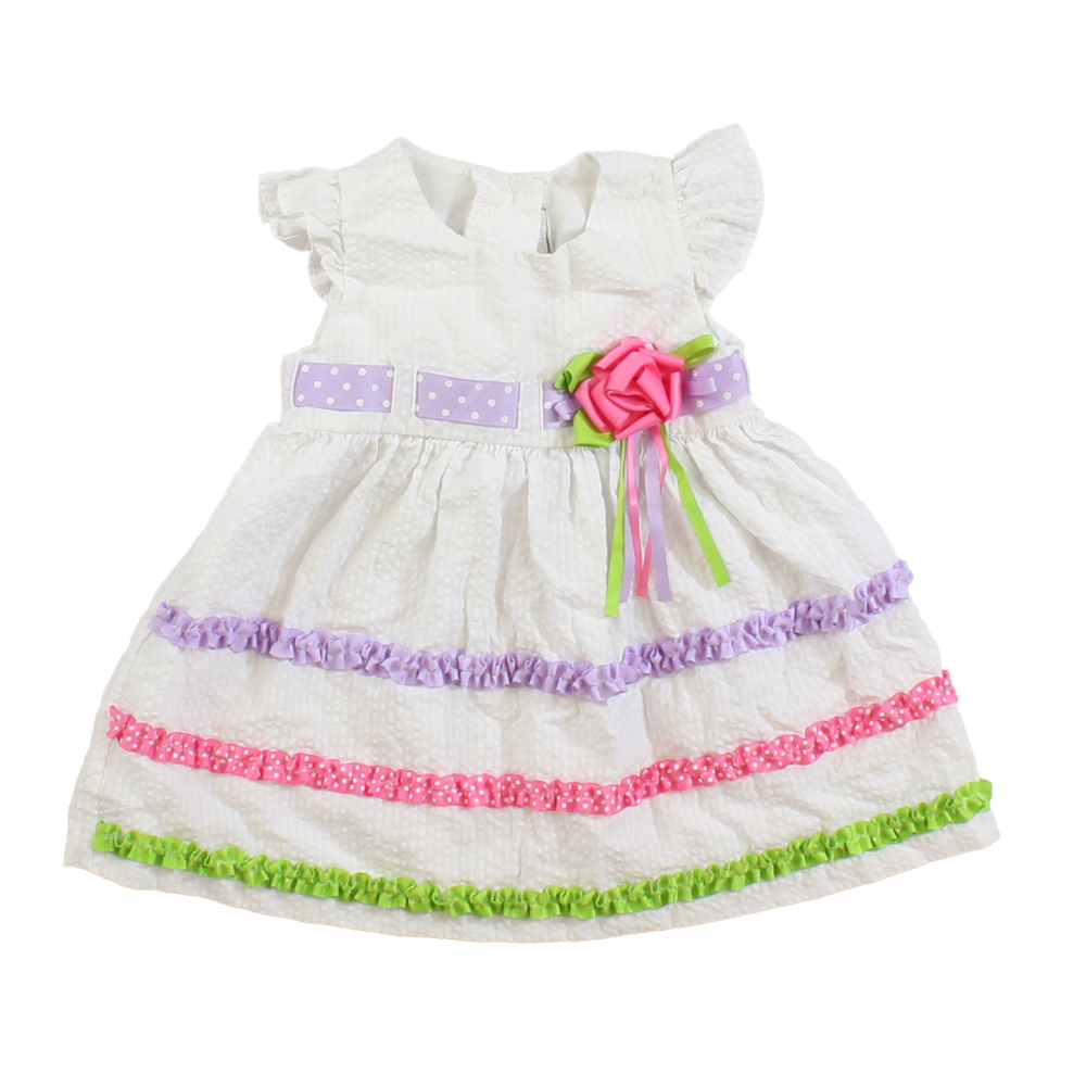 Rare, Too! Girls White Dress size: 6-9 Months